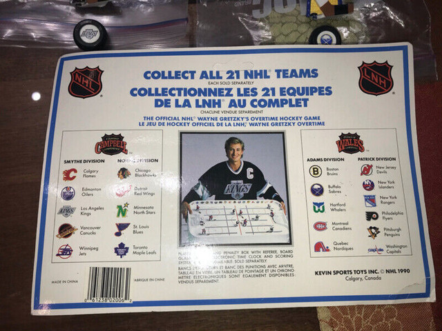 VINTAGE 1990 WAYNE GRETZKY NHL OVERTIME HOCKEY GAME PLAYERS dans Art et objets de collection  à Région de Mississauga/Peel - Image 3