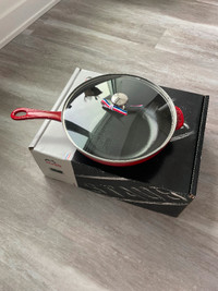 STAUB 26 cm / 10 inch Cast Iron Daily Pan With Glass Lid, Cherry