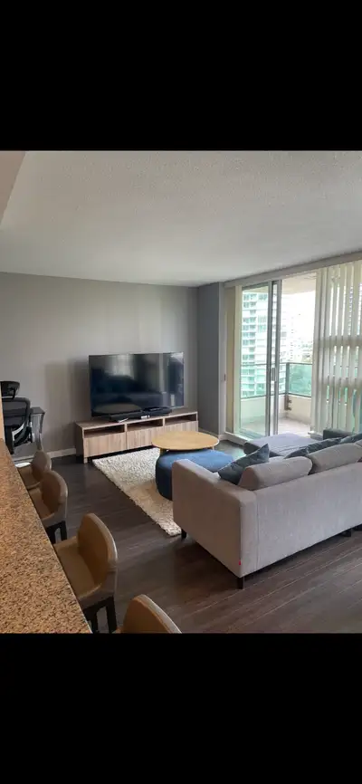 I am renting out my fully furnished 1 bedroom, 1 bathroom + den apartment. It is on the 15th floor,...