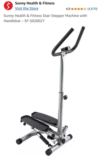 Health & Fitness Stair Stepper Machine with Handlebar, View more