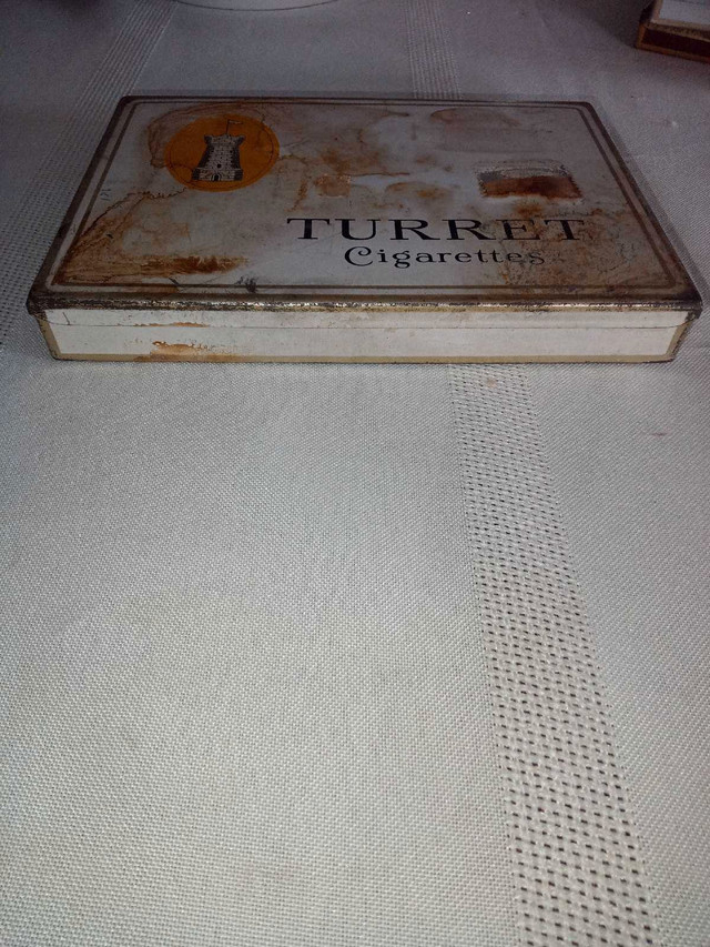 Vintage Turret Cigarettes (50) Flat Tin - Ogden Liverpool Mfg  in Arts & Collectibles in Yarmouth - Image 2