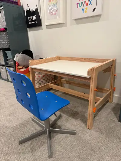 IKEA kids adjustable desk and chair, View more
