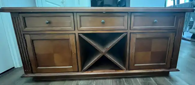 Wooden Buffet / Sideboard with Wine Rack in Hutches & Display Cabinets in City of Toronto - Image 2