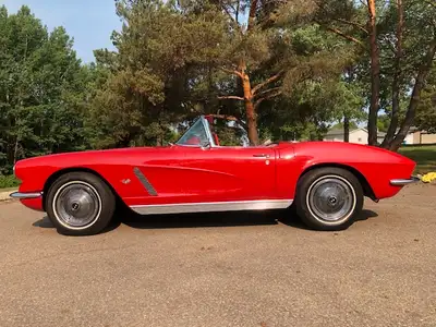We have a very nice 1962 Corvette for sale. This car has a GM 350 crate engine and upgraded Steeroid...