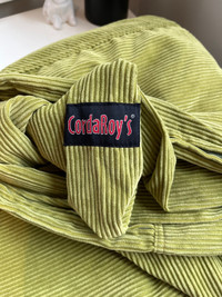 CordaRoy’s Bean Bag Cover: green plush corduroy