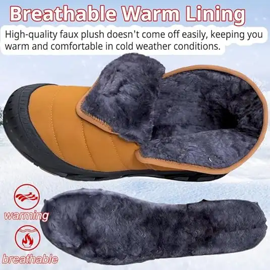 Mens Winter Snow Boots Mens Snow Boots Fur Lined Warm Ankle Boot62863262203394121