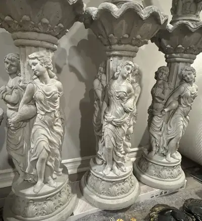 concrete luxury Roman planter or birdbath, View more