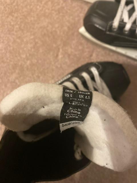 Bauer Skates, black - Size US 5, 4R in Skates & Blades in Edmonton - Image 3