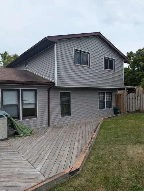 spacious three bed room apartment at the back part of the house, like semi detached. with two storie...