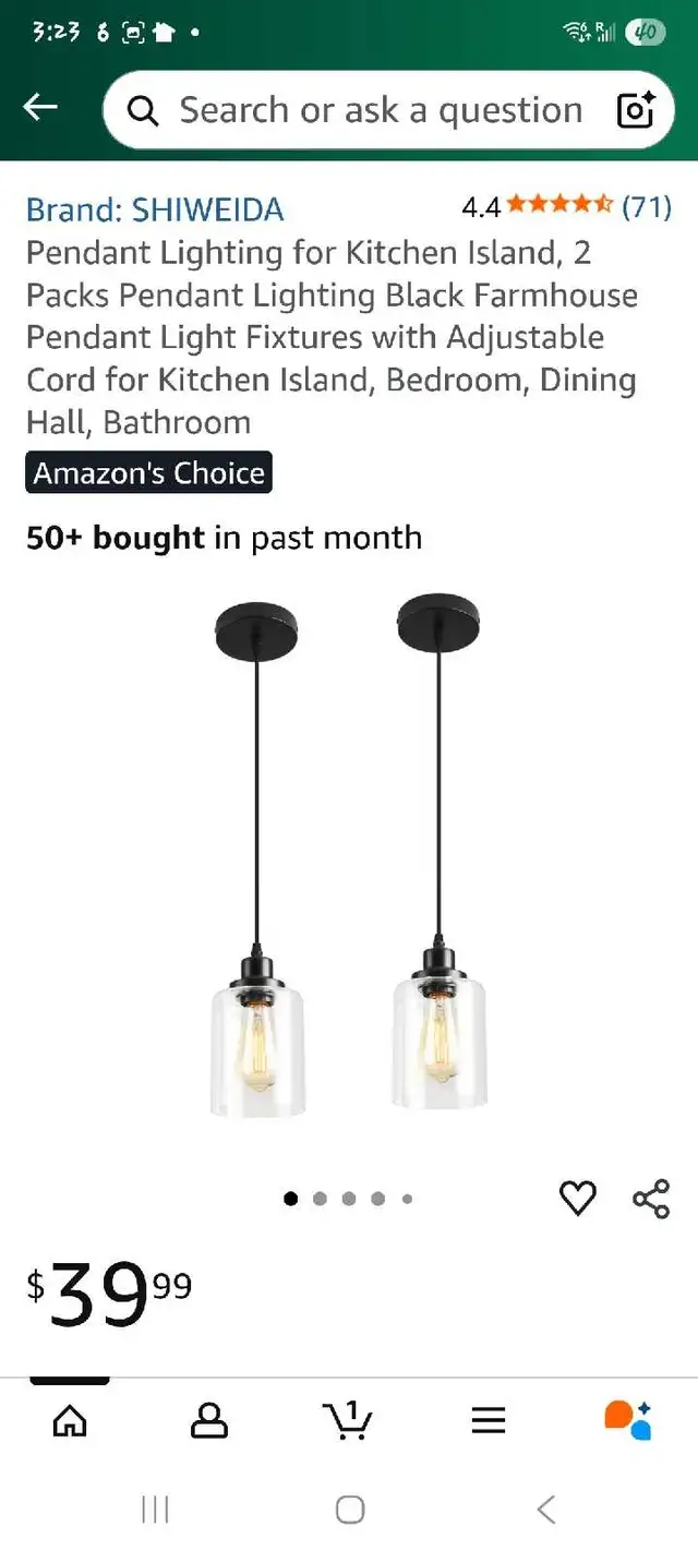 SHIWEIDA Pendant Lighting in Indoor Lighting & Fans in Oshawa / Durham Region - Image 2