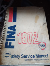 FINA  1972  SAFETY SERVICE  MANUAL
