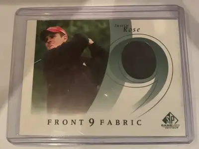 GOLF 2002 JUSTIN ROSE FRONT 9 FABRIC SP AUTHENTIC ROOKIE CARD, View more