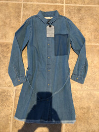 Zara girls size 8 jean dress NEW