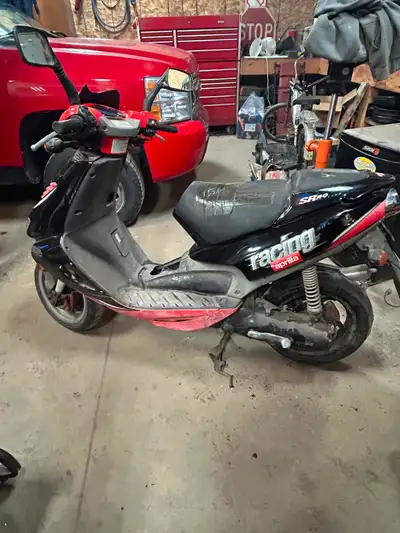 Aprlilia SR 50. 49 cc. Liquid cooled. New Cylinder and head. Works good. No ownership. $750.