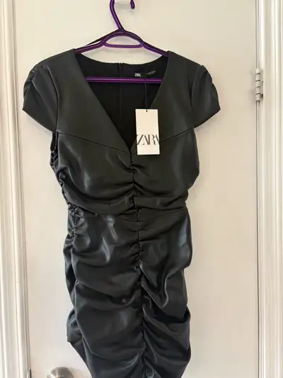 Zara Faux Leather Dress, View more