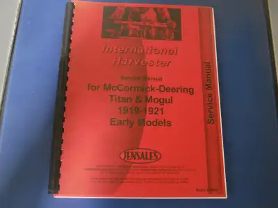 Book International Harvester McCormick-Deering 1919-1921 Manual, View more