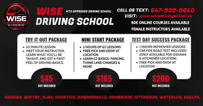 Govt Approved Driving School Serving in Oshawa, Bowmanville, Whitby.Ajax, Courtice MTO Approved Driv...