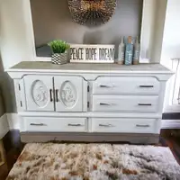Refinished Solid Wood Long Dresser