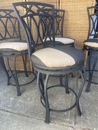 5 x Swivel Bar Chairs - Outdoor / Indoor - priced separately