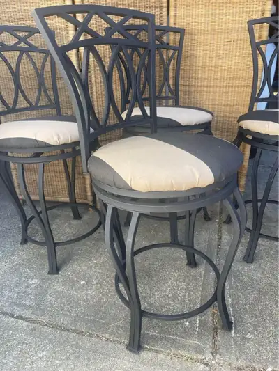 5 x Swivel Bar Chairs - Outdoor / Indoor - priced separately, View more
