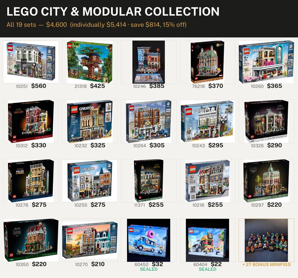 LEGO City & Modular Collection — 19 Sets, $4,600 (Save 15%) | Toys ...
