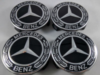 Brand New Mercedes Benz Black Wheel center caps NEW Style