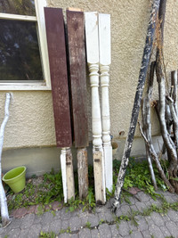 Selling 4 old decorative posts from old porch