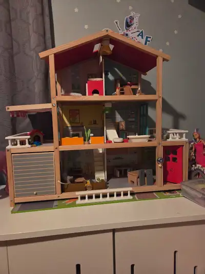 Hape Dollhouse with Lights and Furniture, View more
