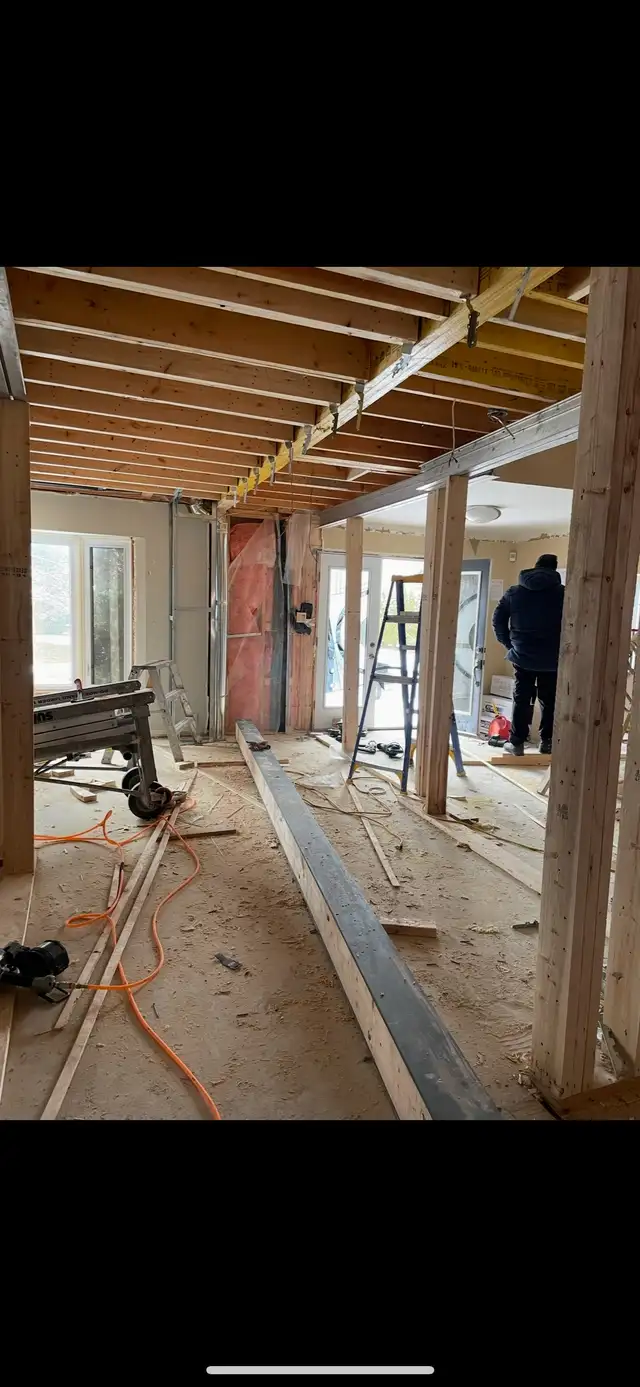 Load bearing wall removal and structural framing 63235504514691121