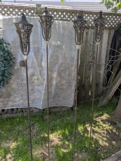 Mosaic Tiki Torches, View more