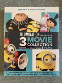 New sealed Despicable Me 1 2 and 3 bluray illumination presents