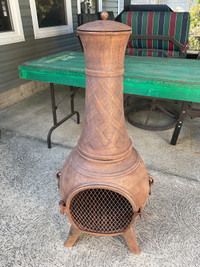 Solid cast iron wood chimney 