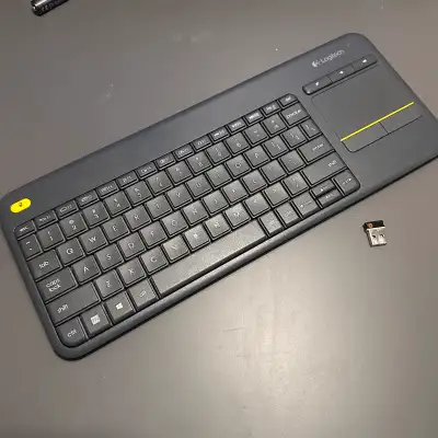 I have here the Logitech K400 Plus Wireless Touch Keyboard, offering seamless control and convenienc...