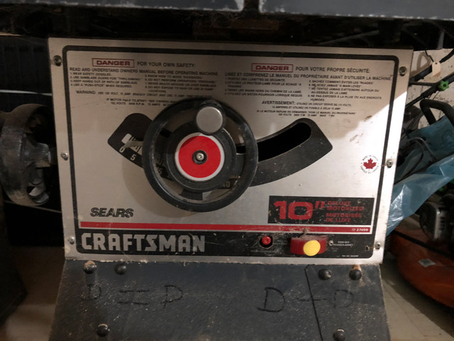 Craftsman deluxe 10 inch table saw with extension . in Power Tools in City of Toronto