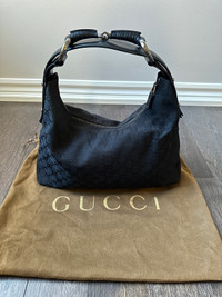 Gucci GG Canvas Horsebit Hobo Bag