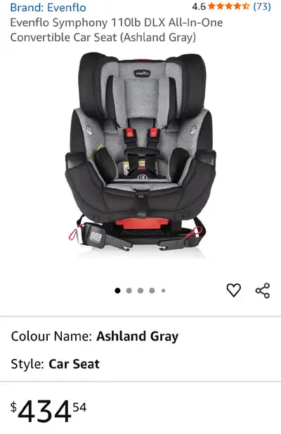 Evenflo Symphony DLX All-In-One Convertible Car Seat, View more