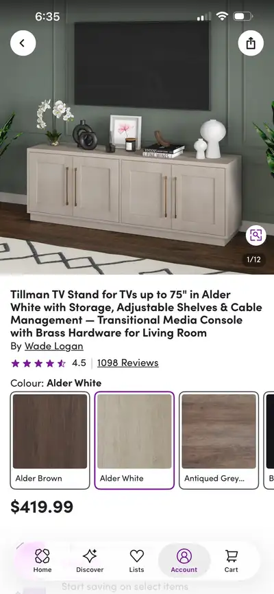 Brand new TV stand in the box. Recieved two from wayfair. The picture attached is the TV stand I hav...