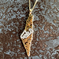 Palestine Map Necklace Arabic Calligraphy (18K GOLD Plated)