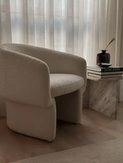 Modern Bouclé Armchair – Must Société, View more