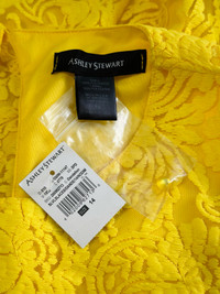 Brand New Ashley Stewart Sleeveless Dandelion Lace Dress