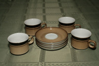 4 Denby English coffee set
