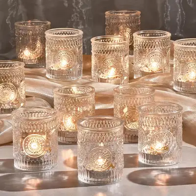 30 Pack Clear Glass Votive Candle Holders, View more