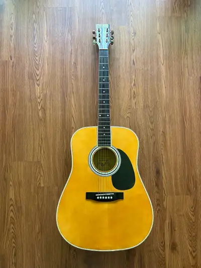 Beautiful Martin D-28/D-45 Inspired Esteban American Legacy Acoustic Guitar with Pickup. Plays and s...