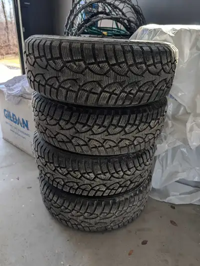 Spring sale for winter tires 195/65/15 With rims, rims bolt pattern is 5 x 112 Rims are 15". Tons of...
