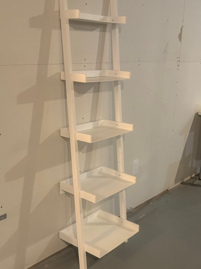 5-Tier White Wall-leaning Ladder Shelf, View more