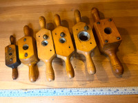 Vintage wood thread cutting dies