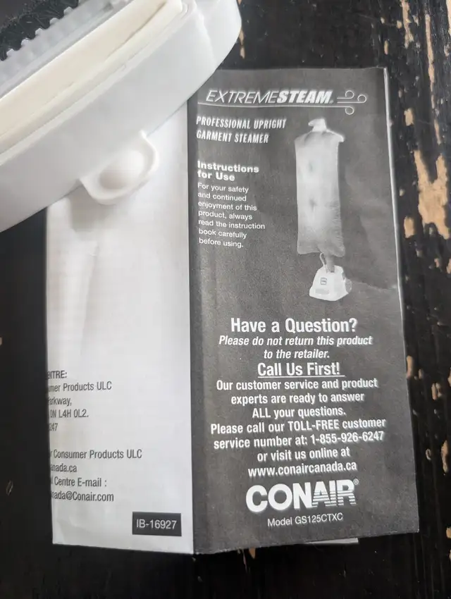 Conair ExtremeSteam Professional Garment Steamer, Missing Pole560191091414159363