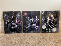 Avengers Infinity War Complete 3 Pc Noir Variant 8x10 Prints