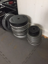 Large Weight plates -25lb ($30 each) and 50lb ($65) - 1” holes
