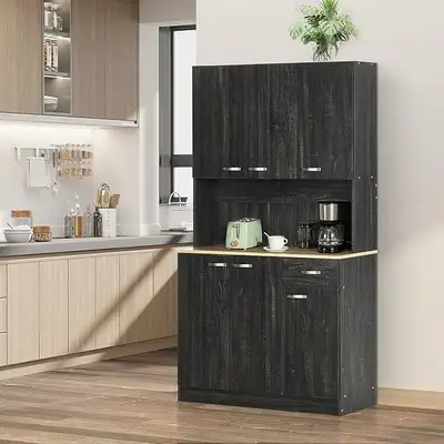 801-026V81BK Brand HOMCOM Colour Black Material Engineered Wood Recommended uses for product Crocker...